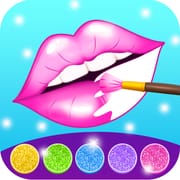 Glitter lips coloring game