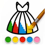 Glitter Dress Coloring Game